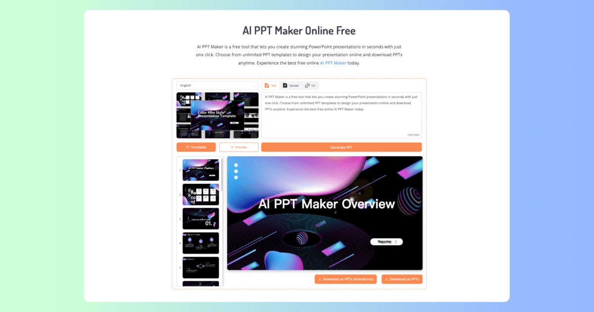 AI PPT Maker screenshot 1
