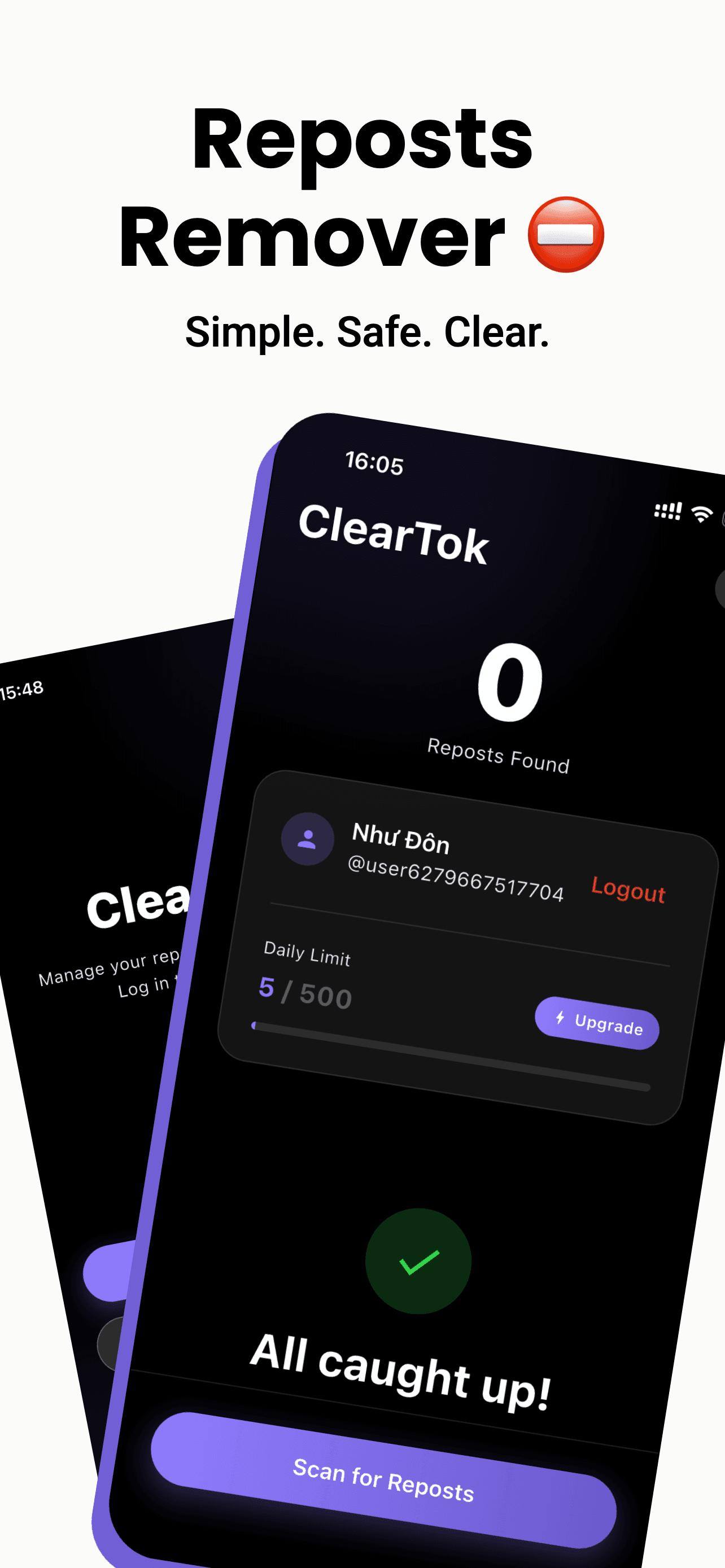 ClearTok screenshot 1