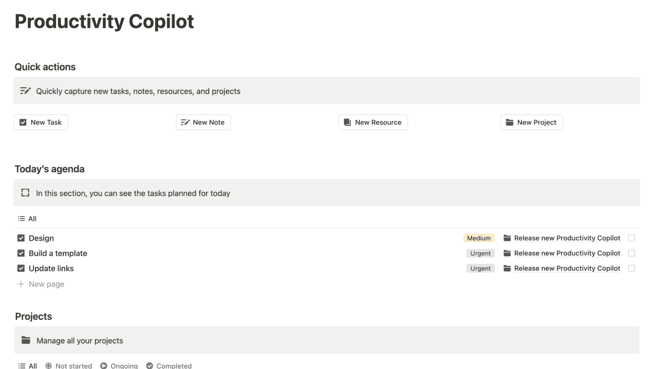 Notion Productivity System screenshot 1
