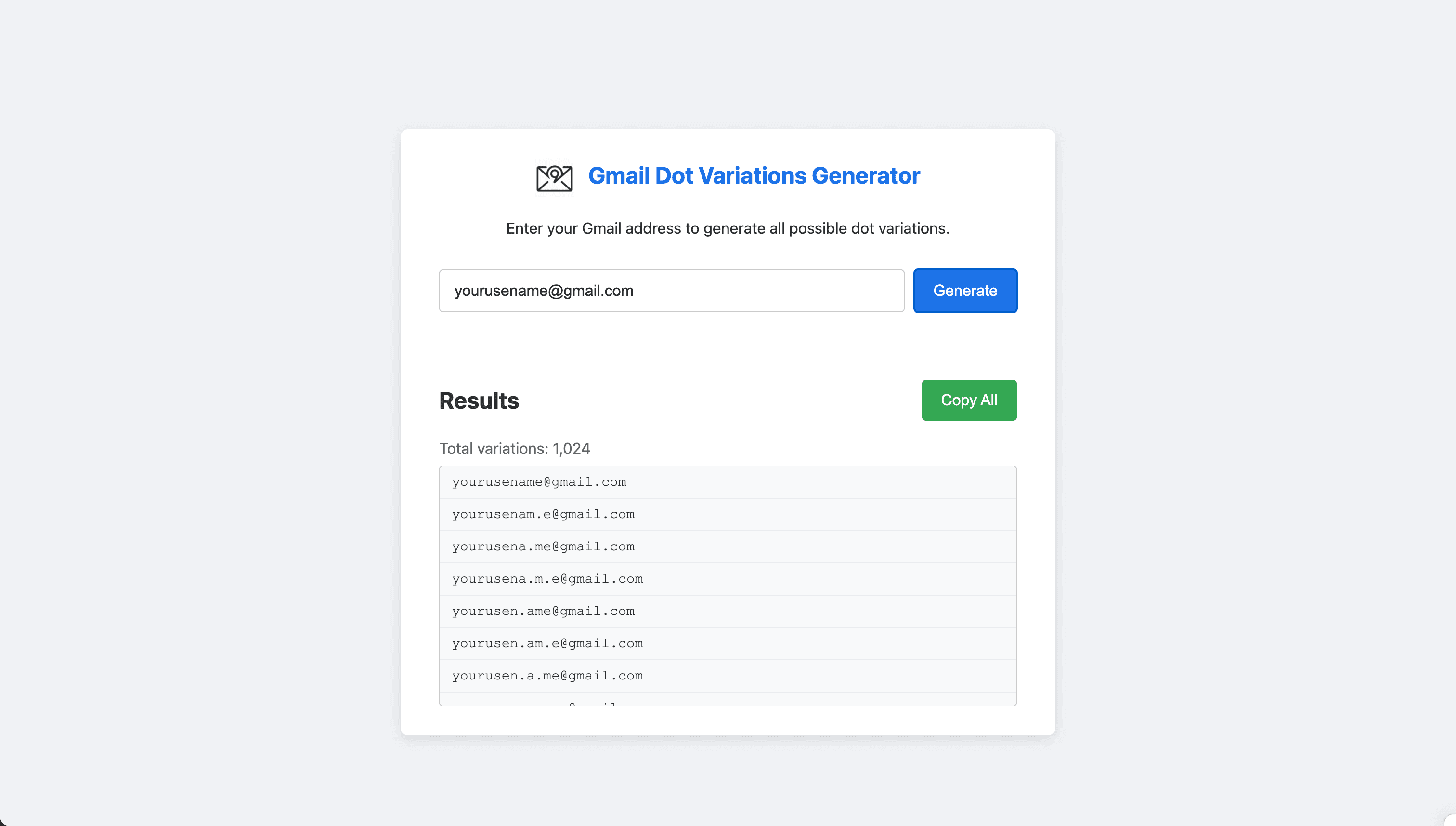 Free Gmail Generator screenshot 1
