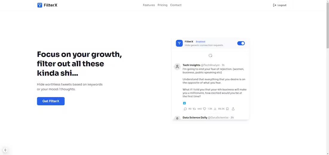 FilterX screenshot 1