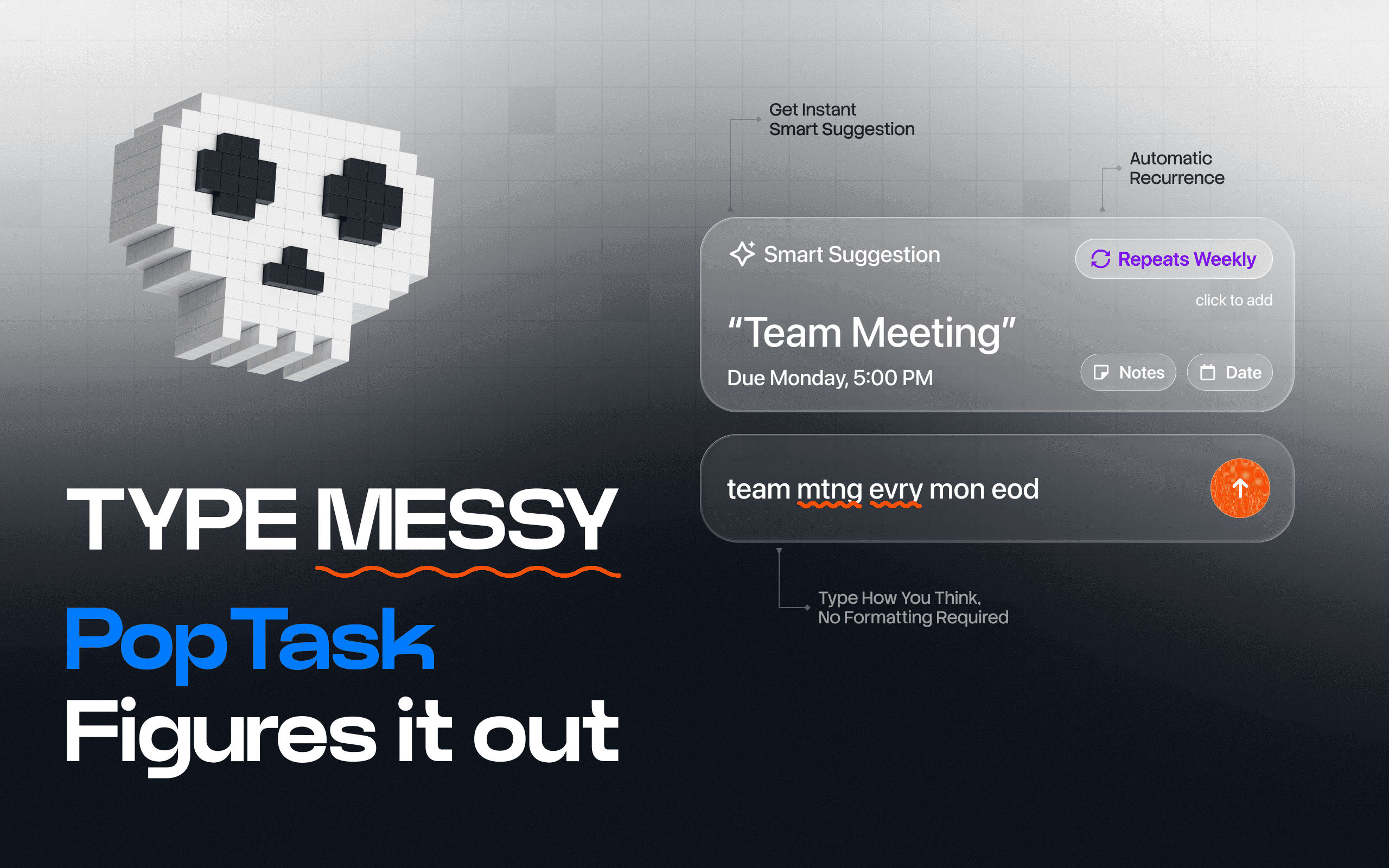 PopTask - AI Powered Menu Bar To-do List screenshot 1