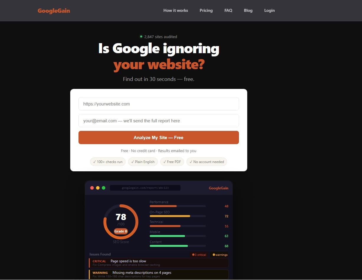 GoogleGain screenshot 1