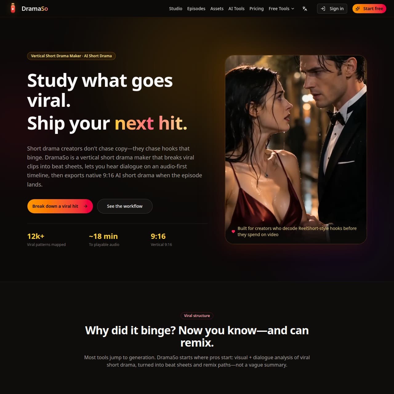 DramaSo — AI Short Drama Generator screenshot 1