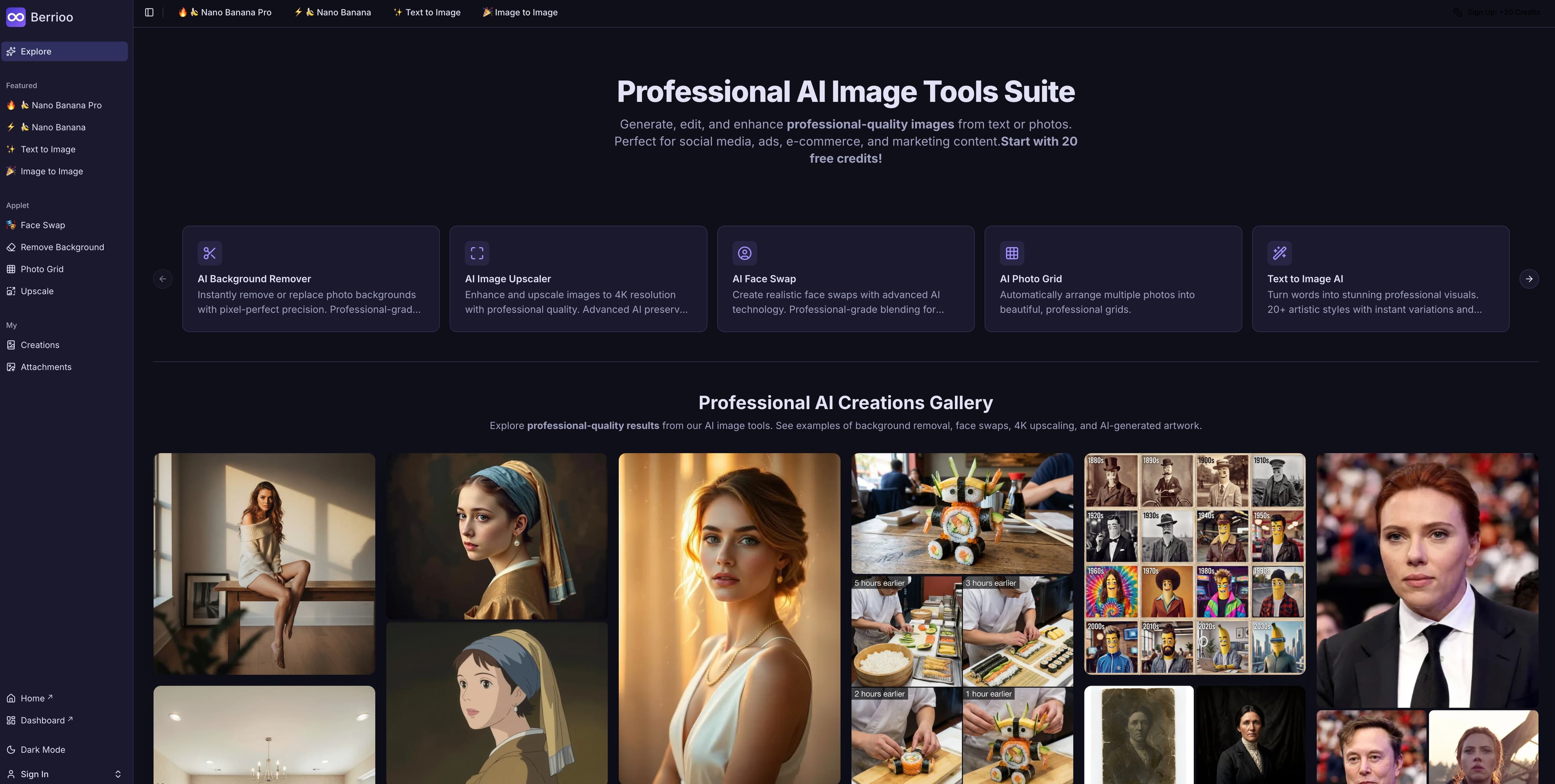 Berrioo: Professional AI visuals in seco screenshot 1