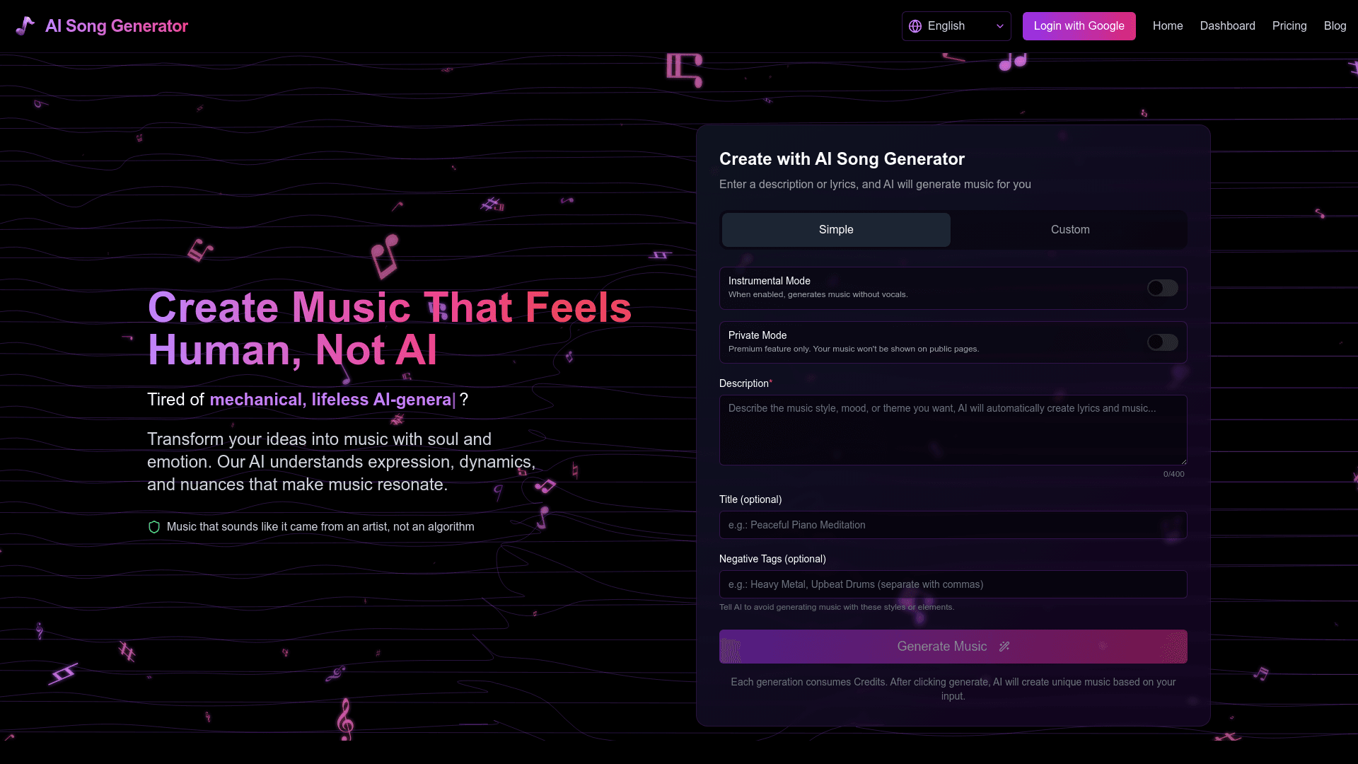AI Song Generator screenshot 1