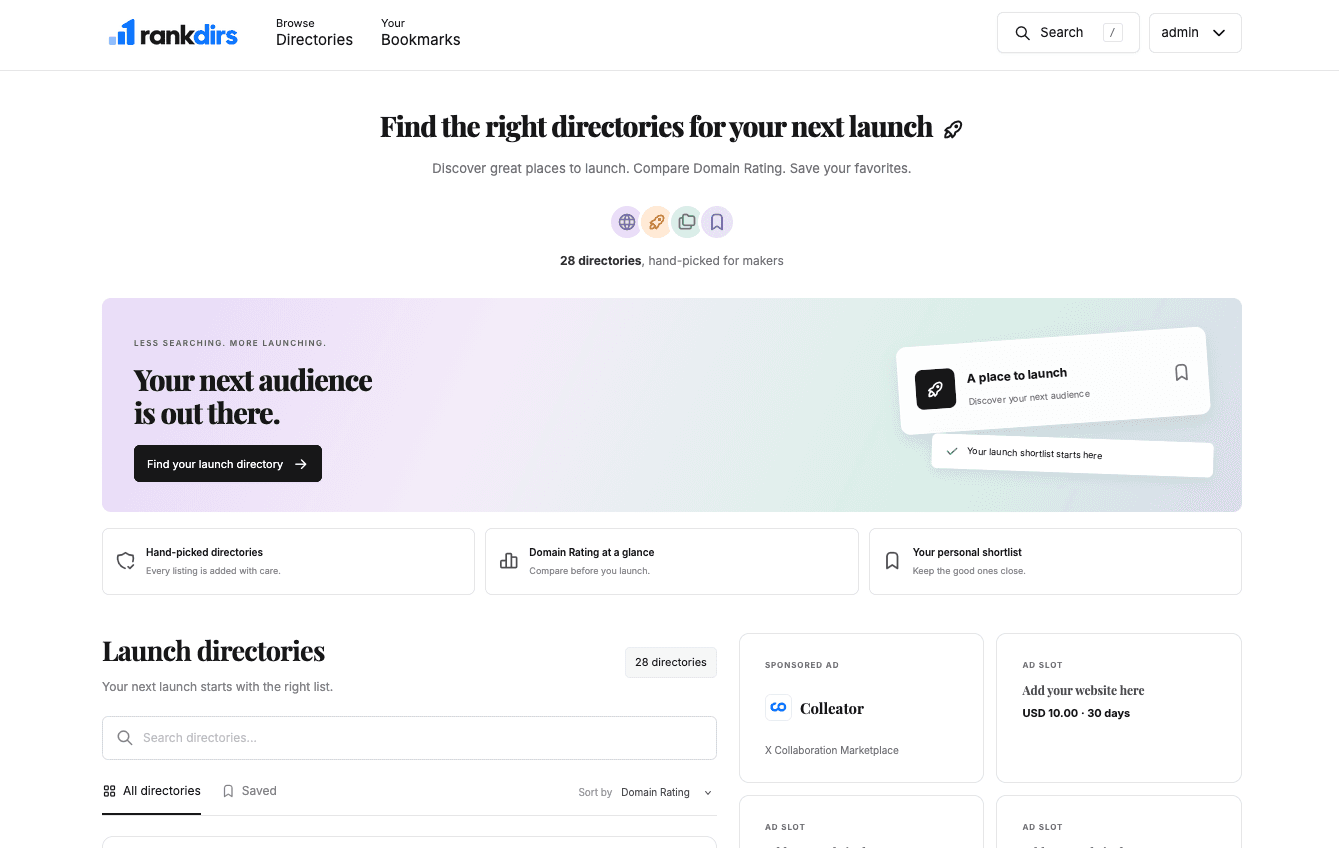 RankDirs screenshot 1