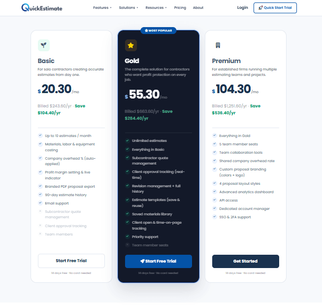 QuickEstimate screenshot 1