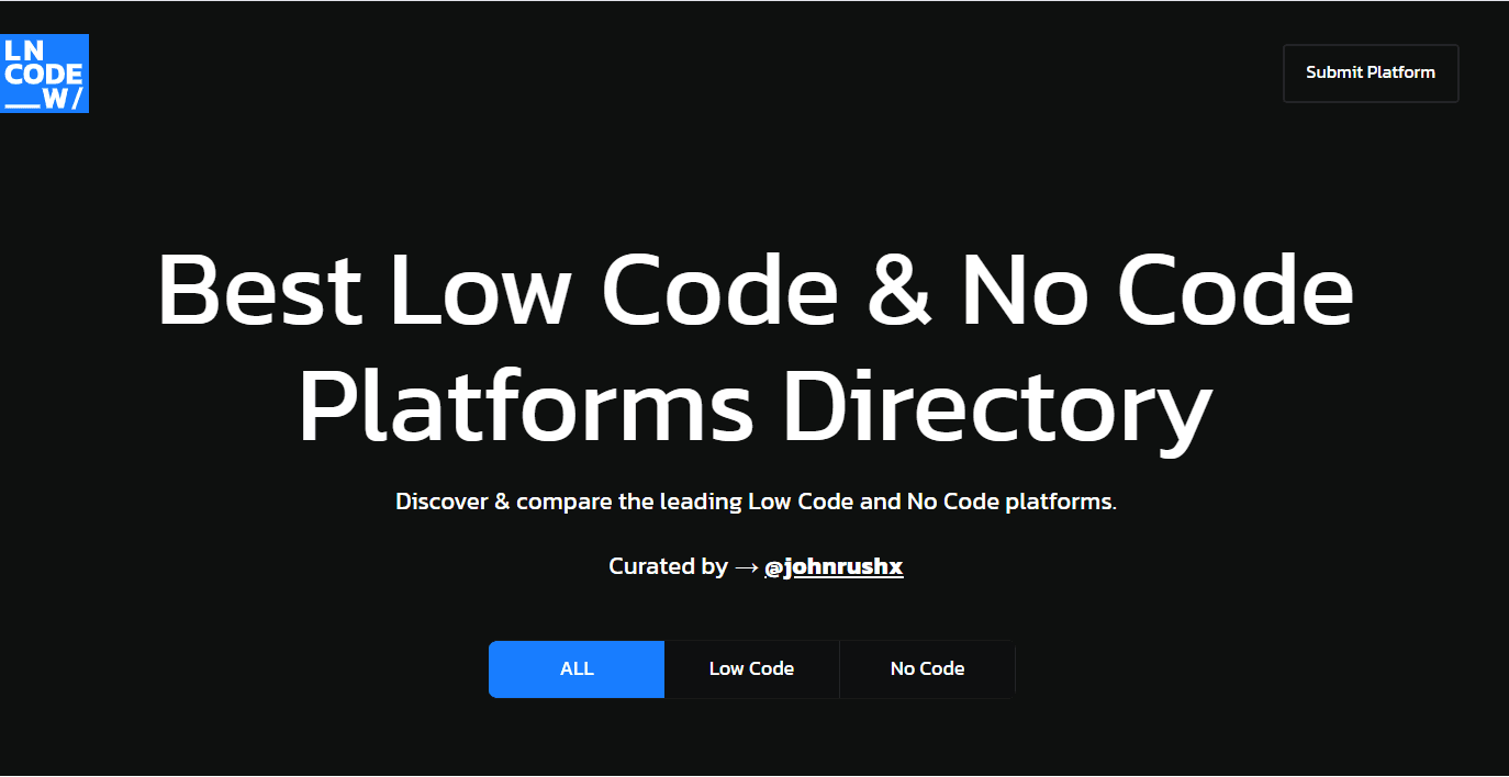 Low Code & No Code Platforms screenshot 1