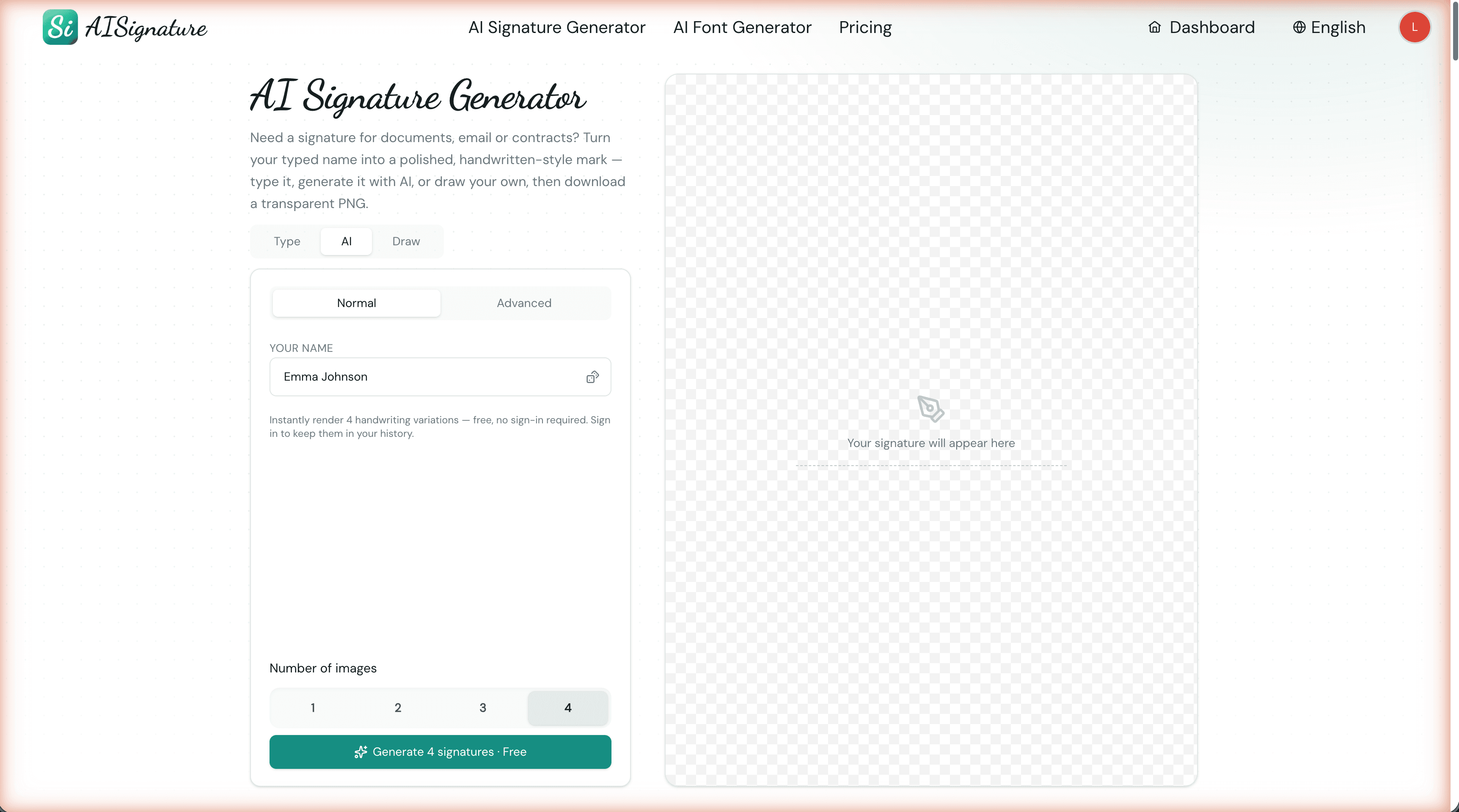 AISignature screenshot 1