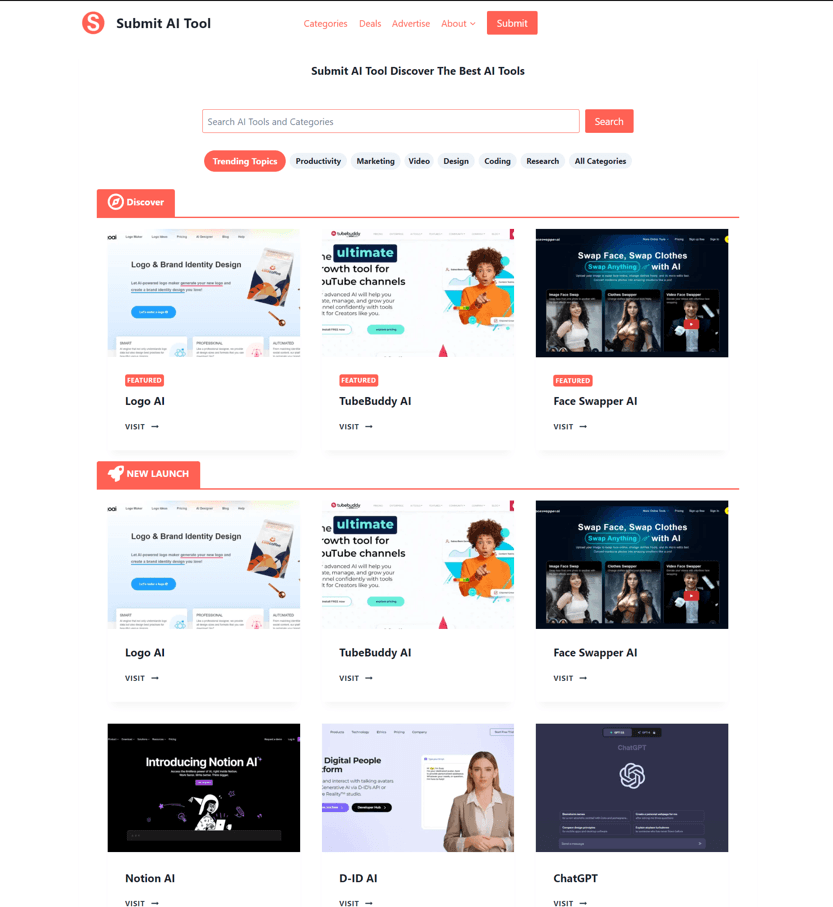 Submit AI Tool screenshot 1