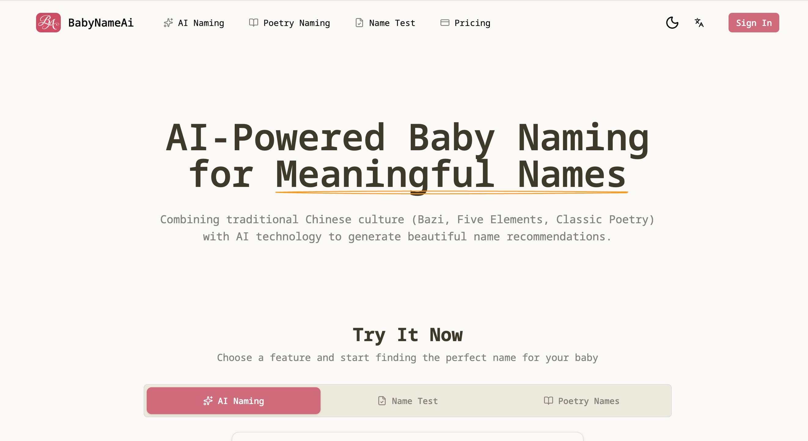 BabyNameAi screenshot 1