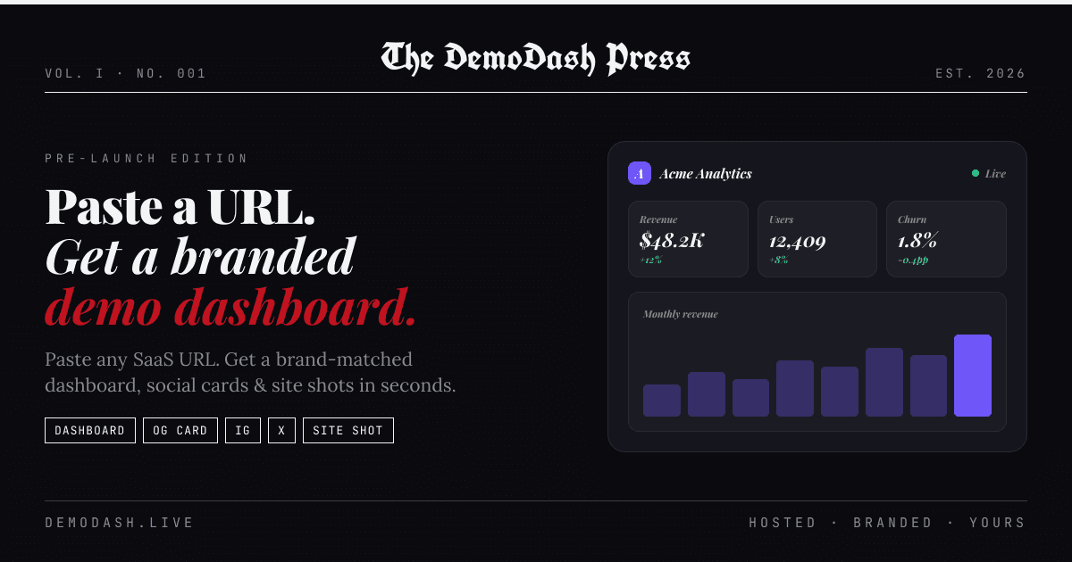 DemoDash screenshot 1