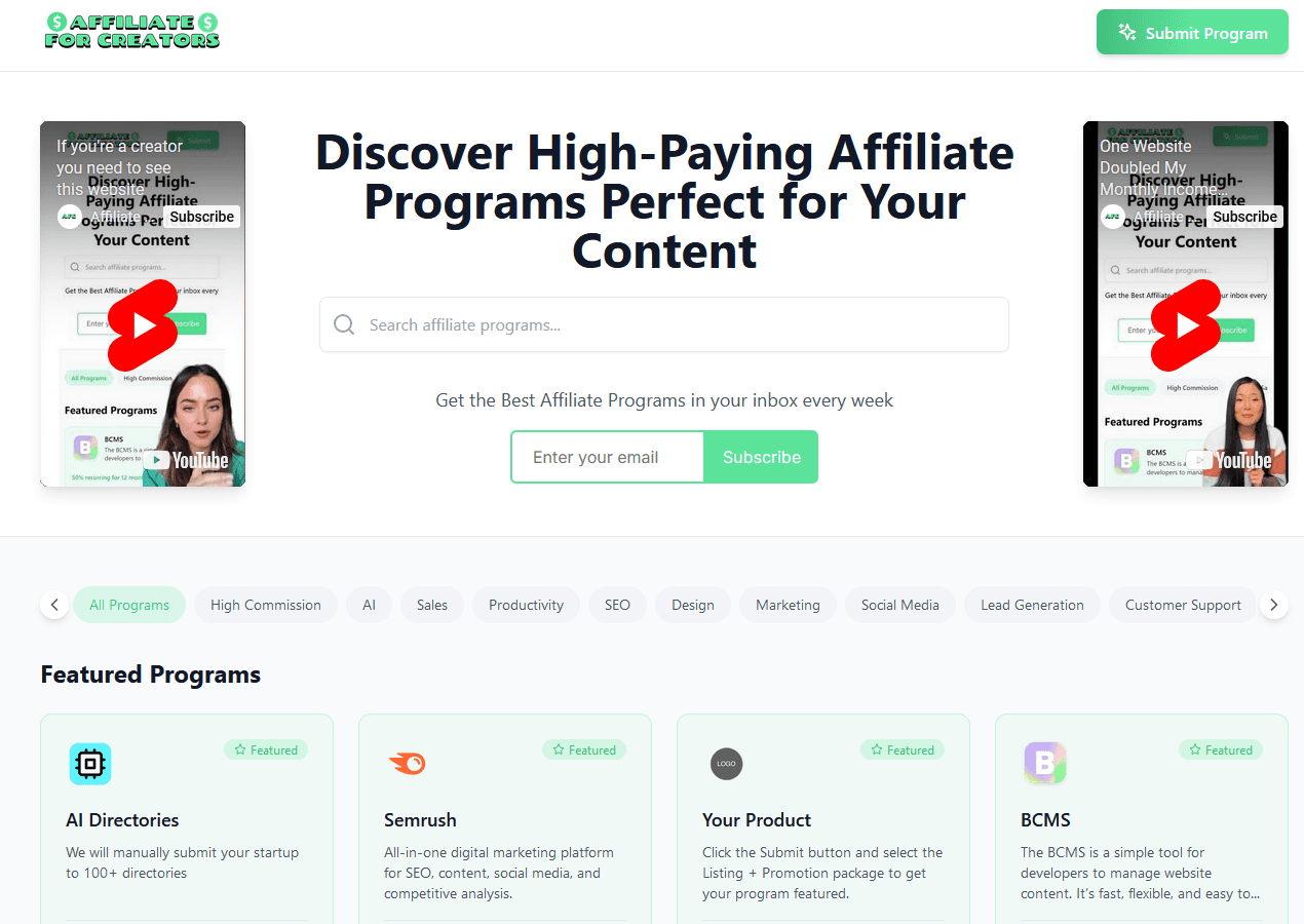 Affiliate For Creators screenshot 1