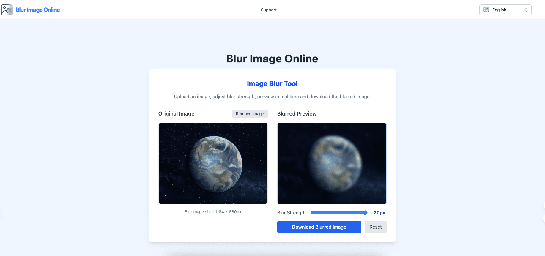 Blur Image Online screenshot 1