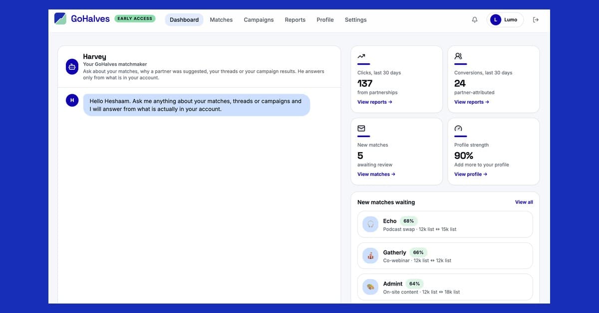 GoHalves screenshot 1