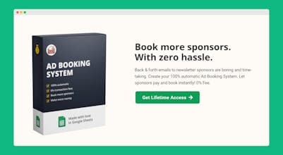 Google Sheets Ad Booking System screenshot 1
