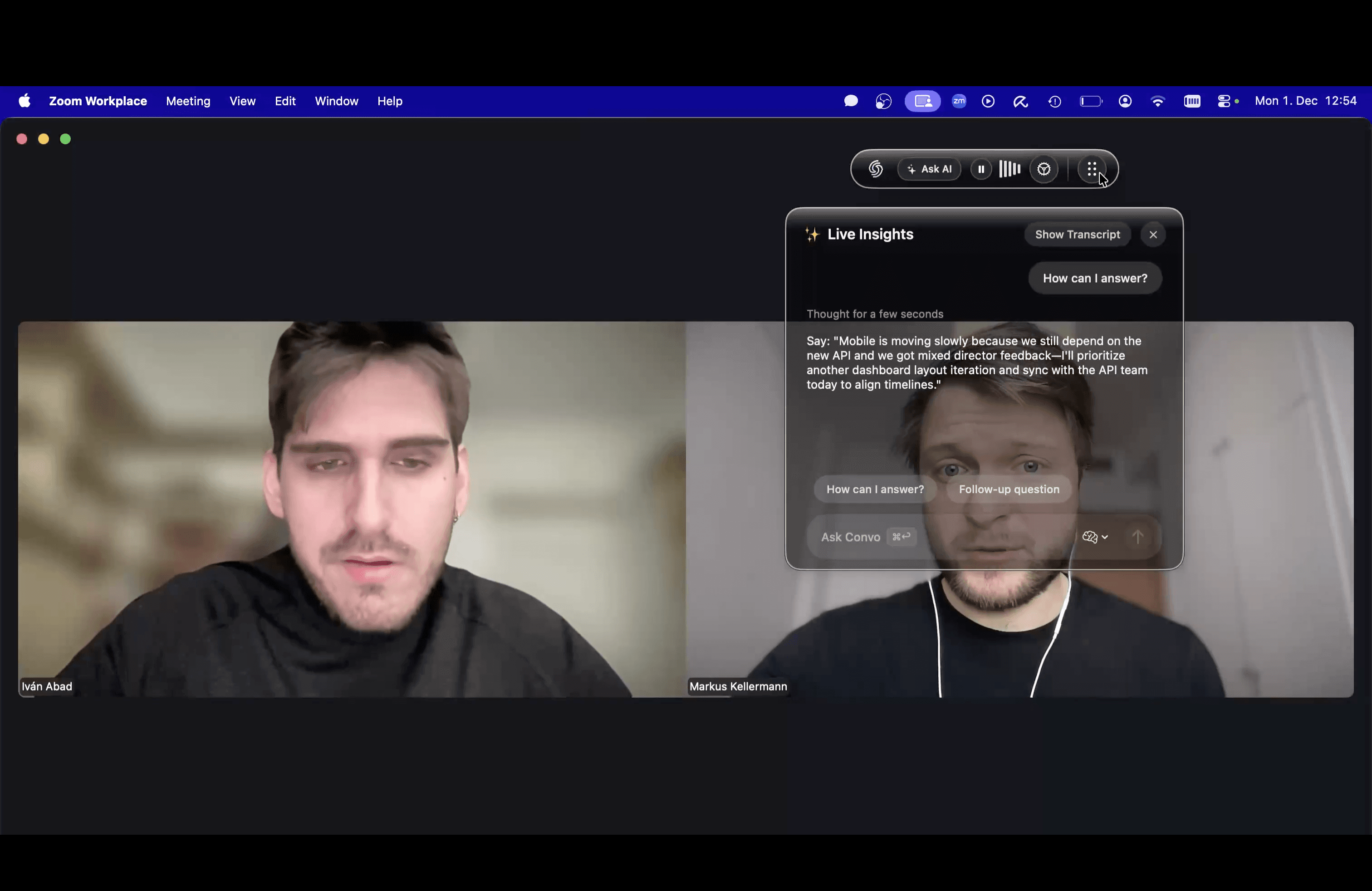 Convo screenshot 1
