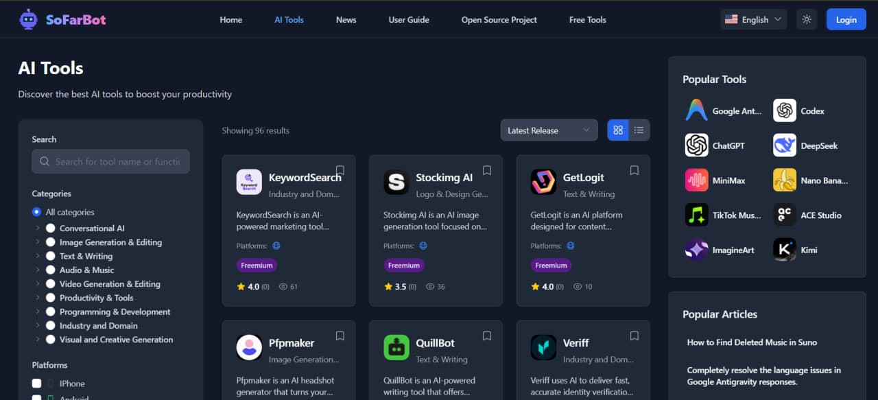 SoFarBot screenshot 1