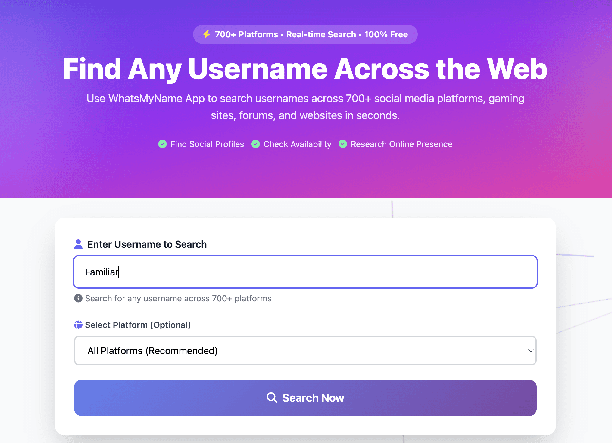 whatsmynameapp screenshot 1