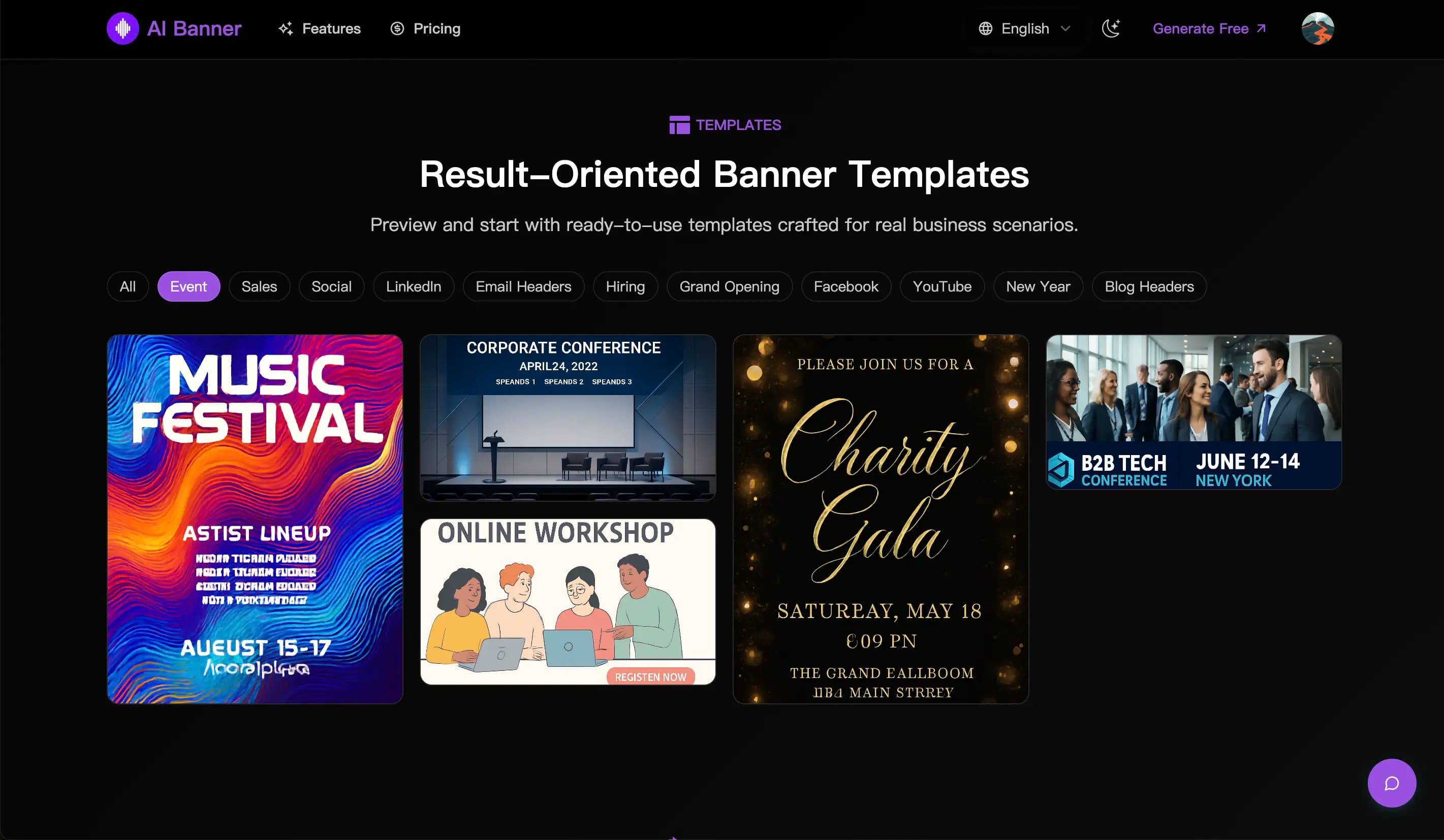 Free Social Banners in Seconds with AI  screenshot 1