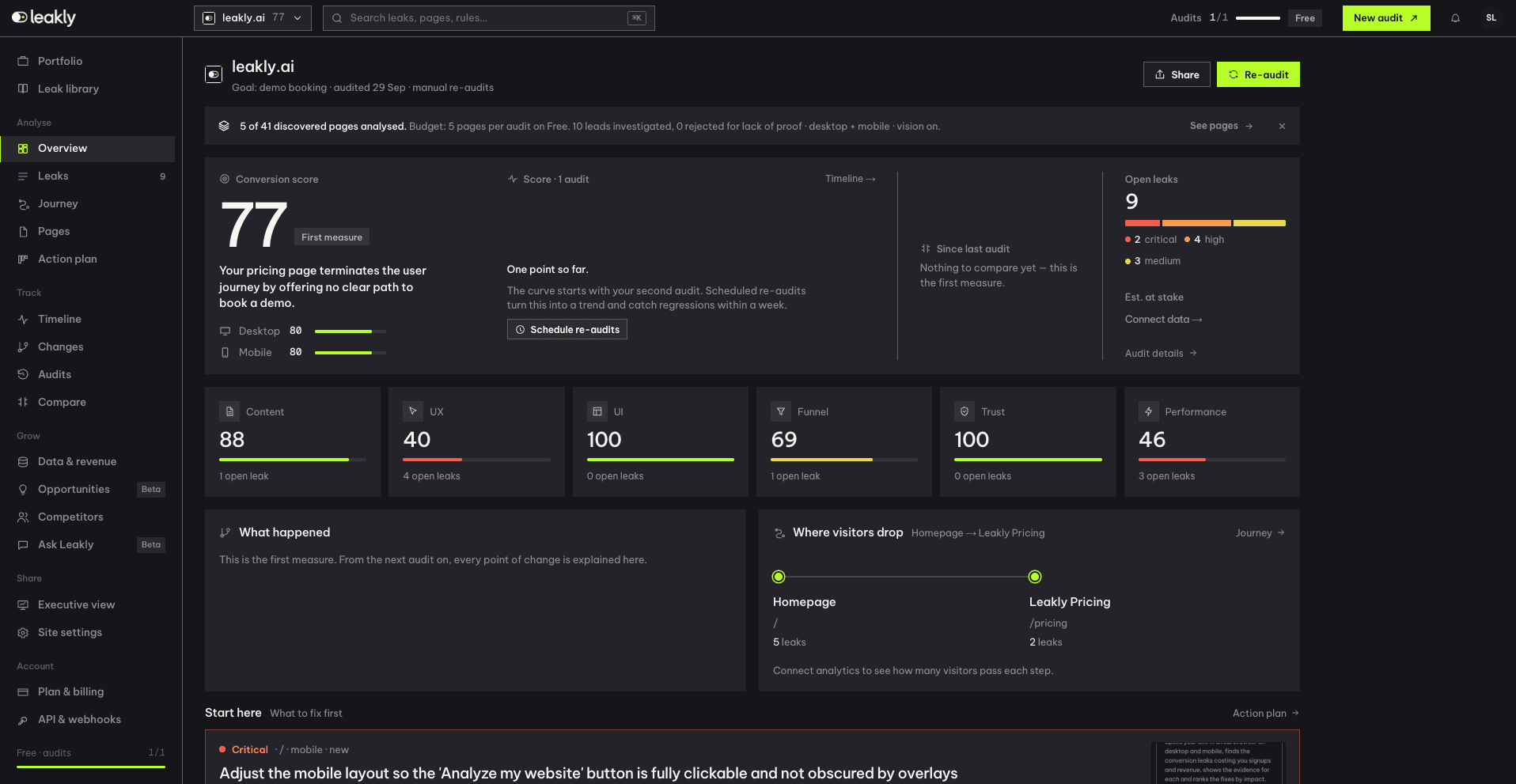 Leakly screenshot 1