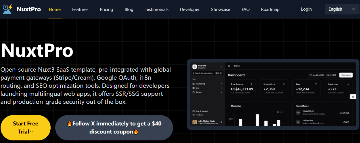Nuxtpro screenshot 1