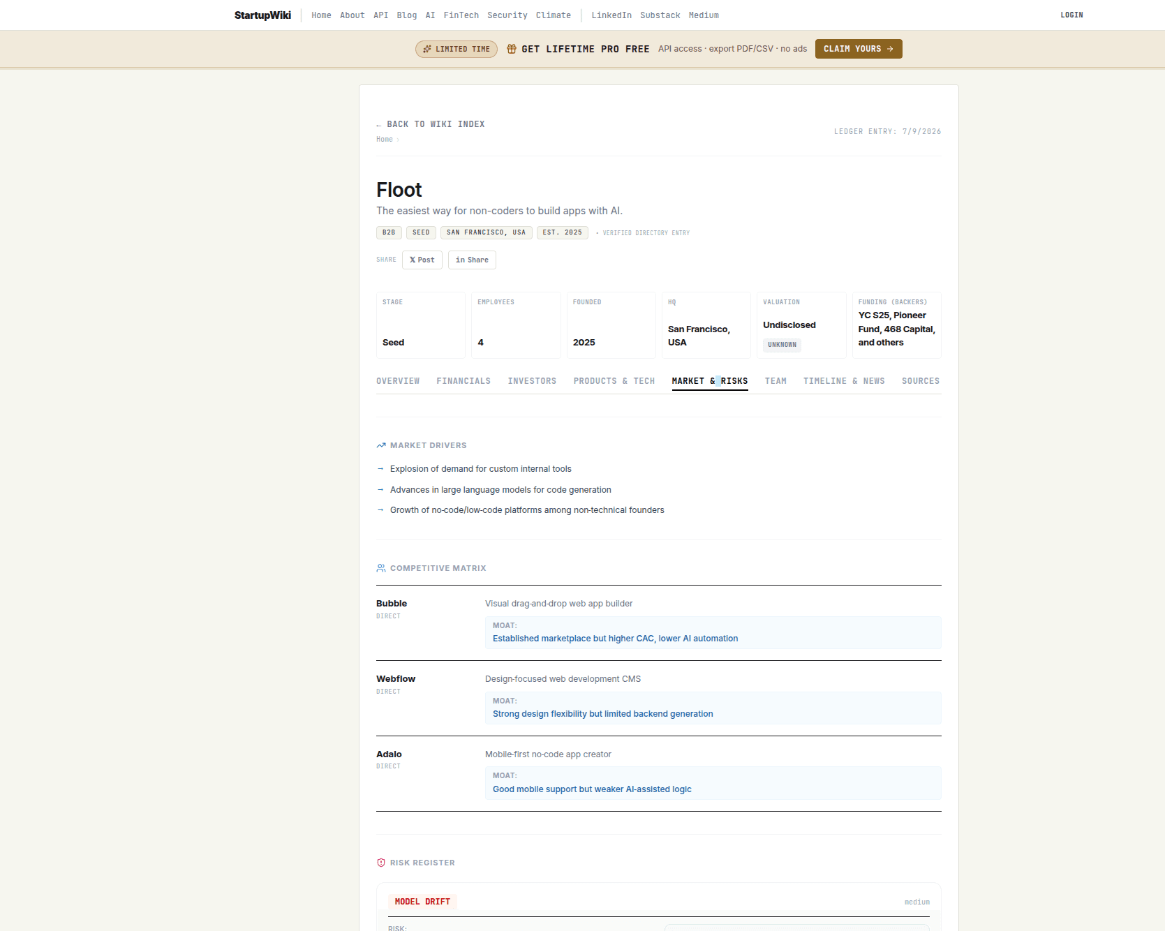StartupWiki screenshot 1
