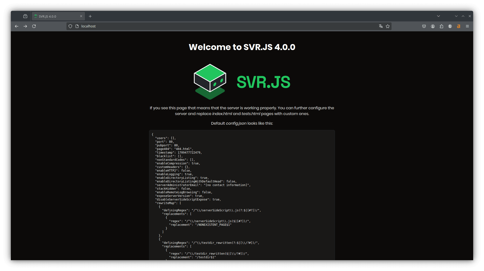 SVR.JS screenshot 1