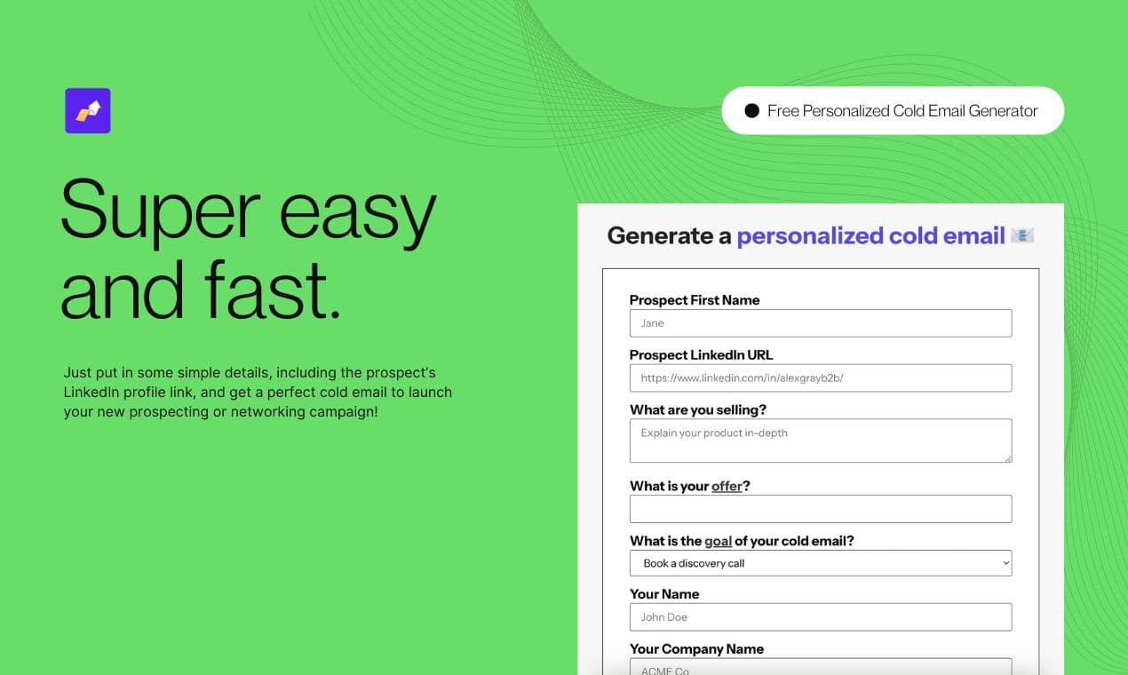 Personalized Cold Email Generator screenshot 1