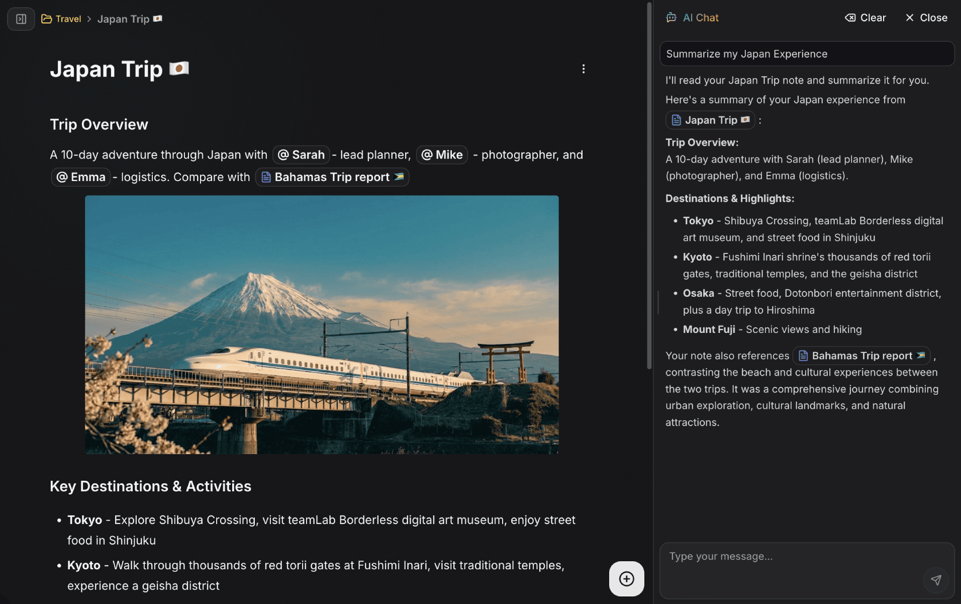 Railnote screenshot 1
