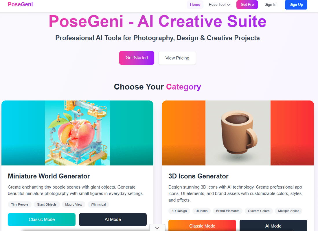 PoseGeni - AI Pose Generator screenshot 1