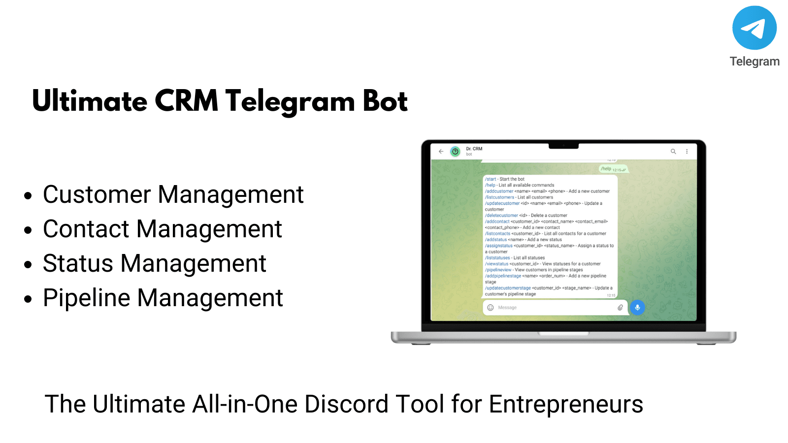 Dr. CRM : the Ultimate CRM Telegram Bot screenshot 1