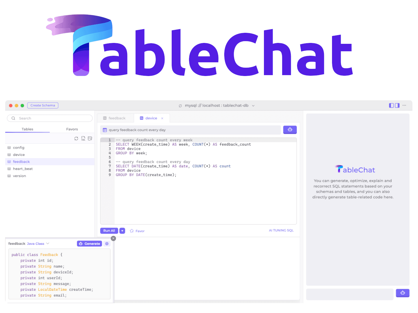 TableChat screenshot 1
