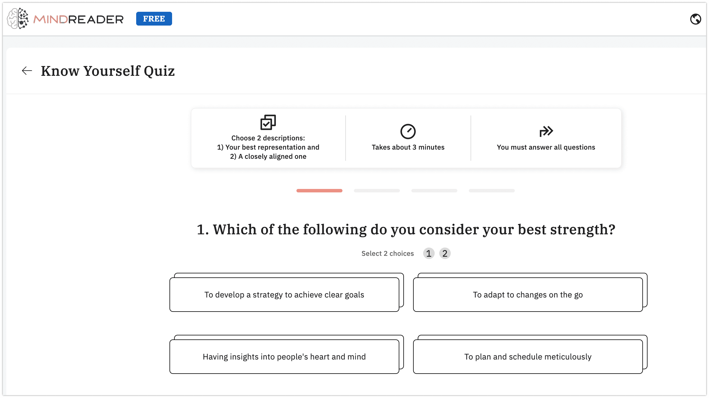 Mindreader screenshot 1