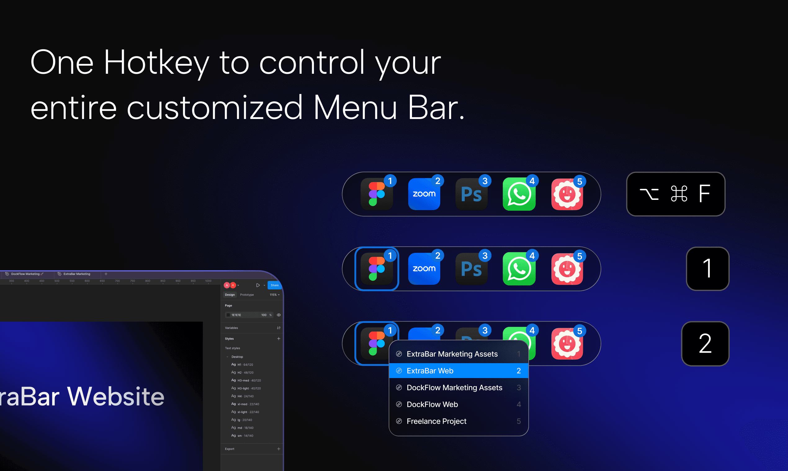 ExtraBar screenshot 1