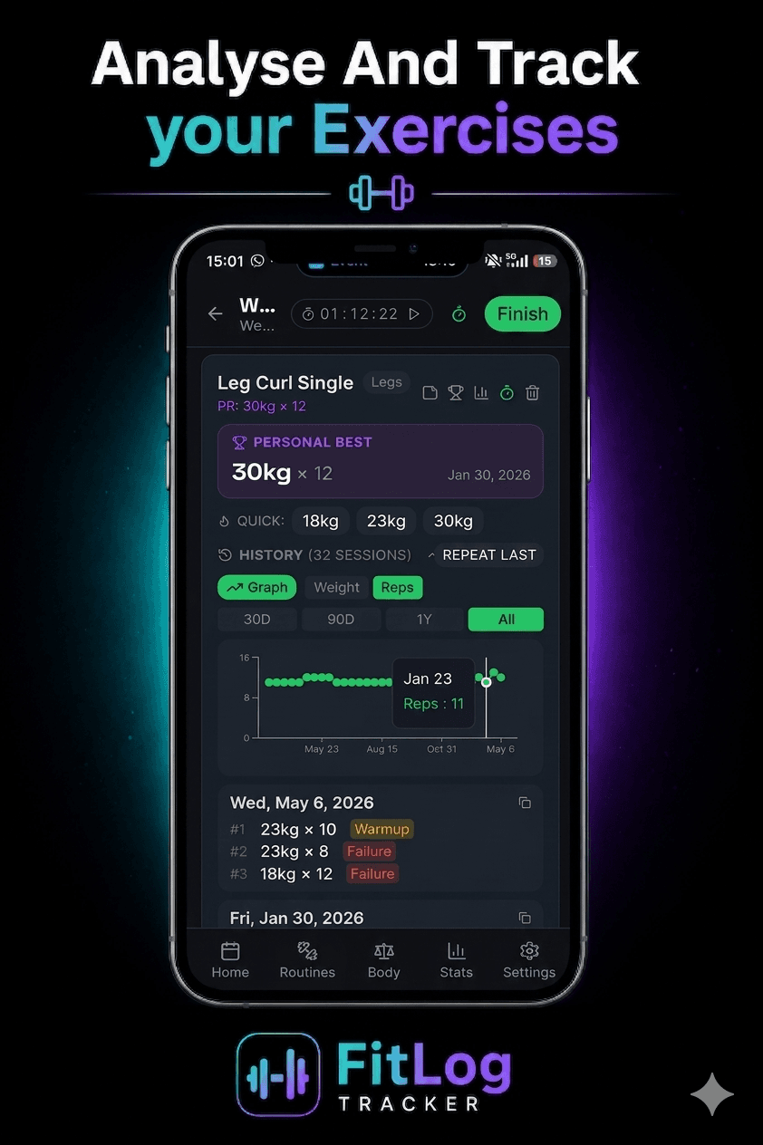 FitLog X Tracker screenshot 1