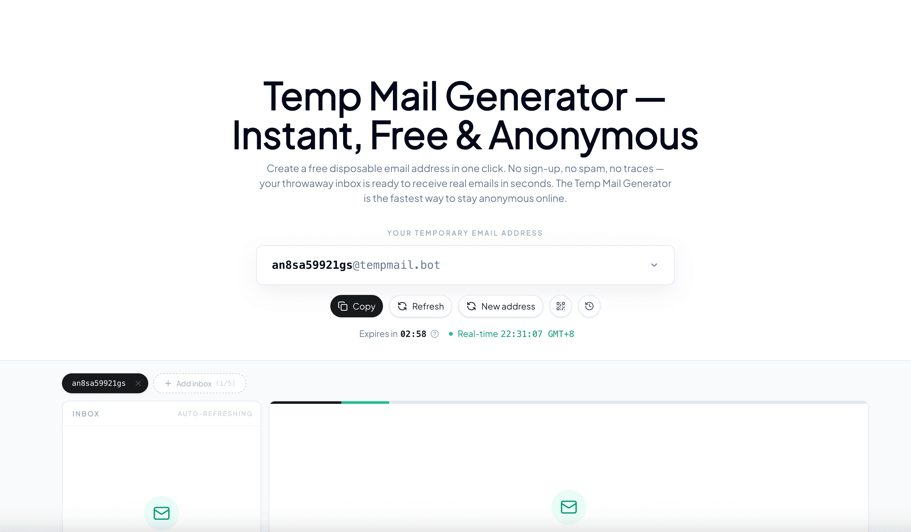 Temp Mail Generator screenshot 1