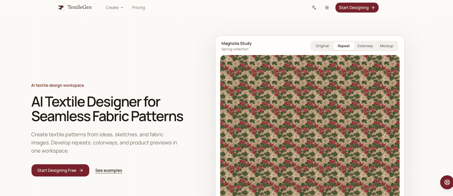 Textile gen AI Textile Designer screenshot 1