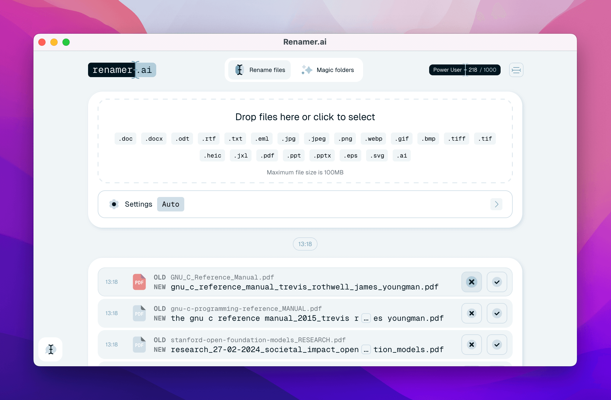 Renamer.ai screenshot 1