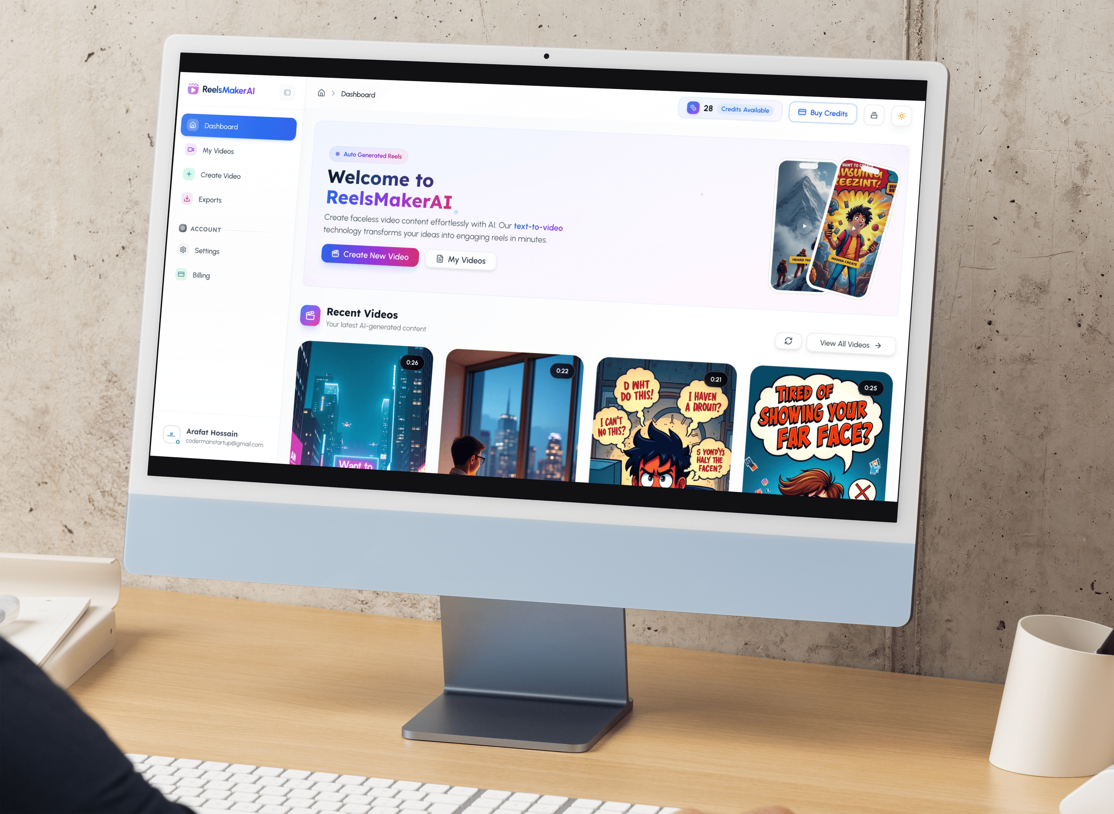 ReelsMakerAI screenshot 1