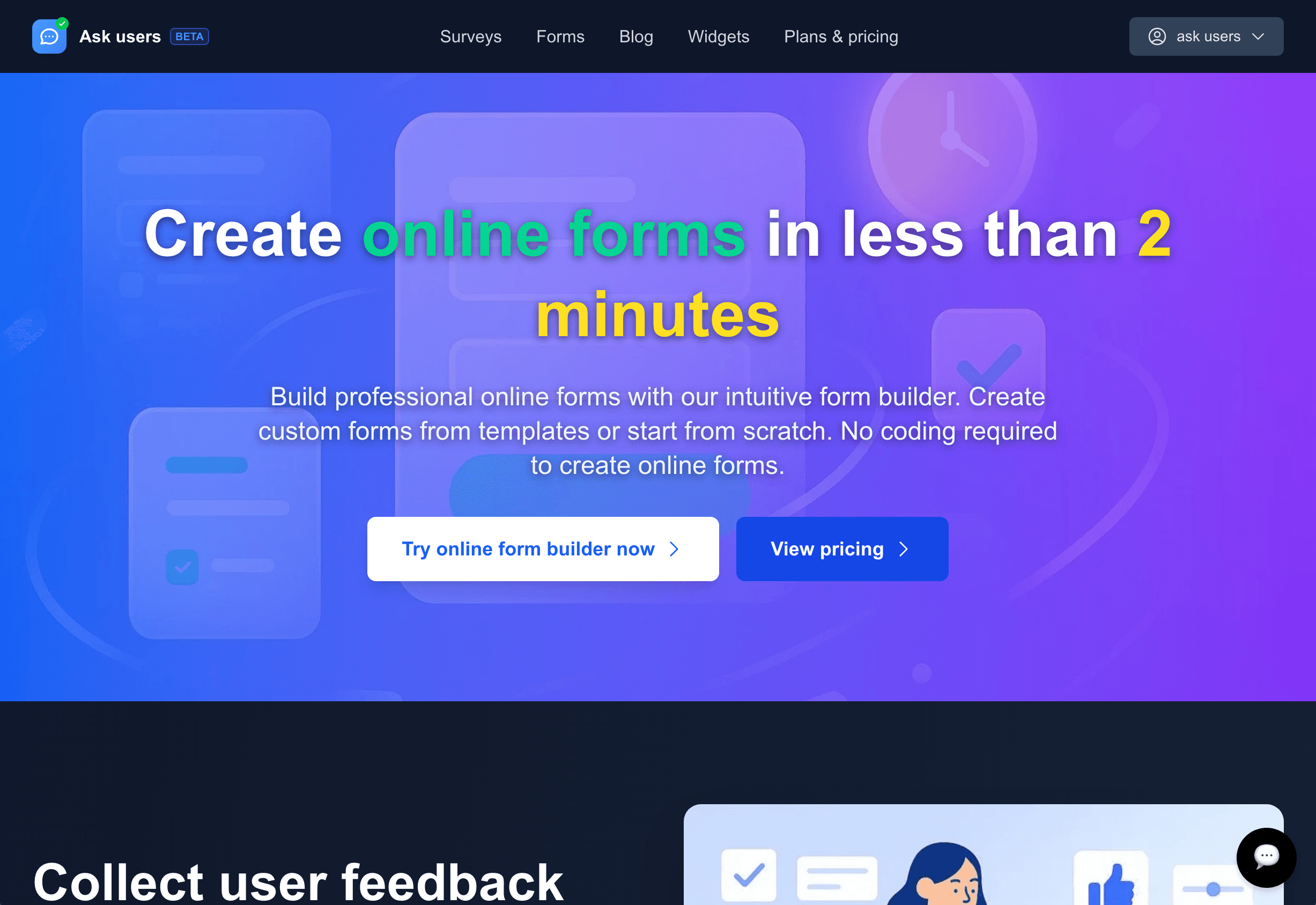 Ask users screenshot 1