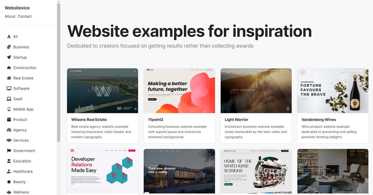 Websitevice screenshot 1