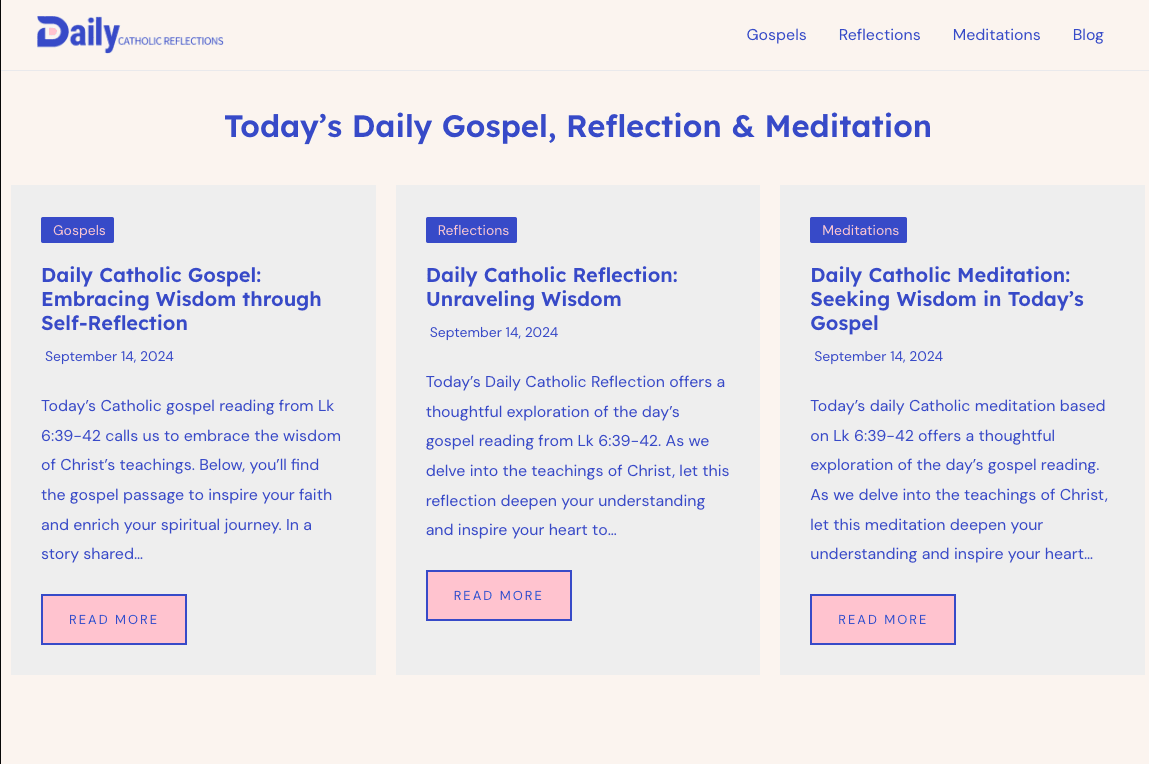 Daily Catholic Reflections screenshot 1