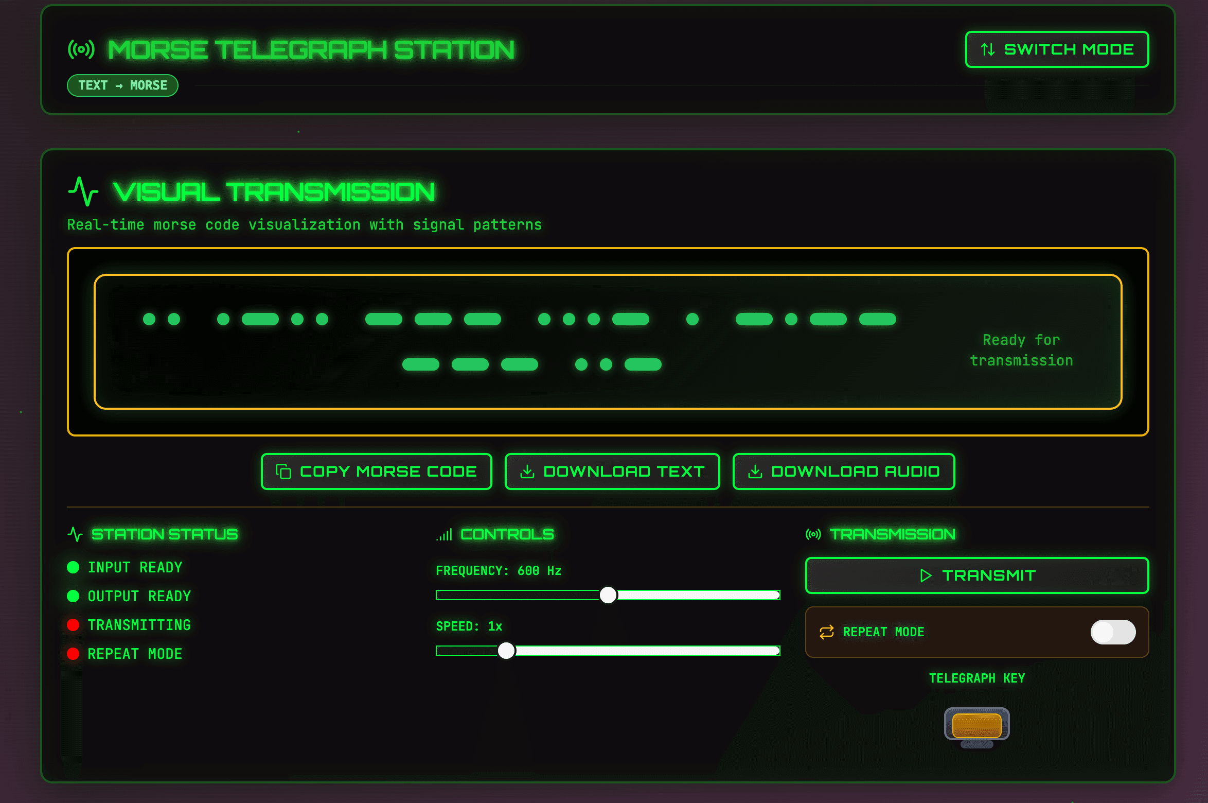morse-code-translator screenshot 1