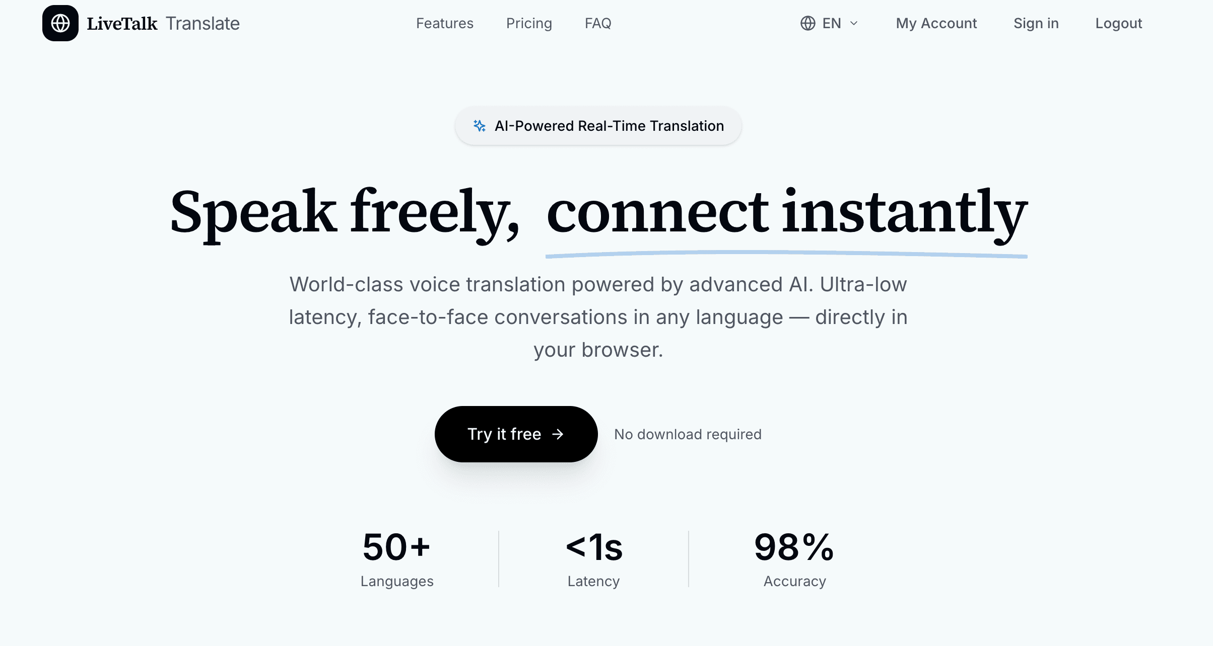 livetalktranslate screenshot 1