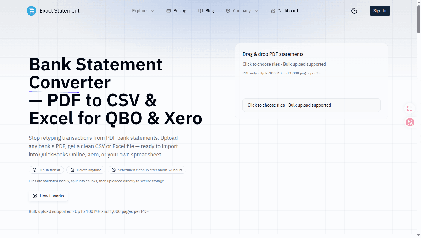 Exact Statement screenshot 1