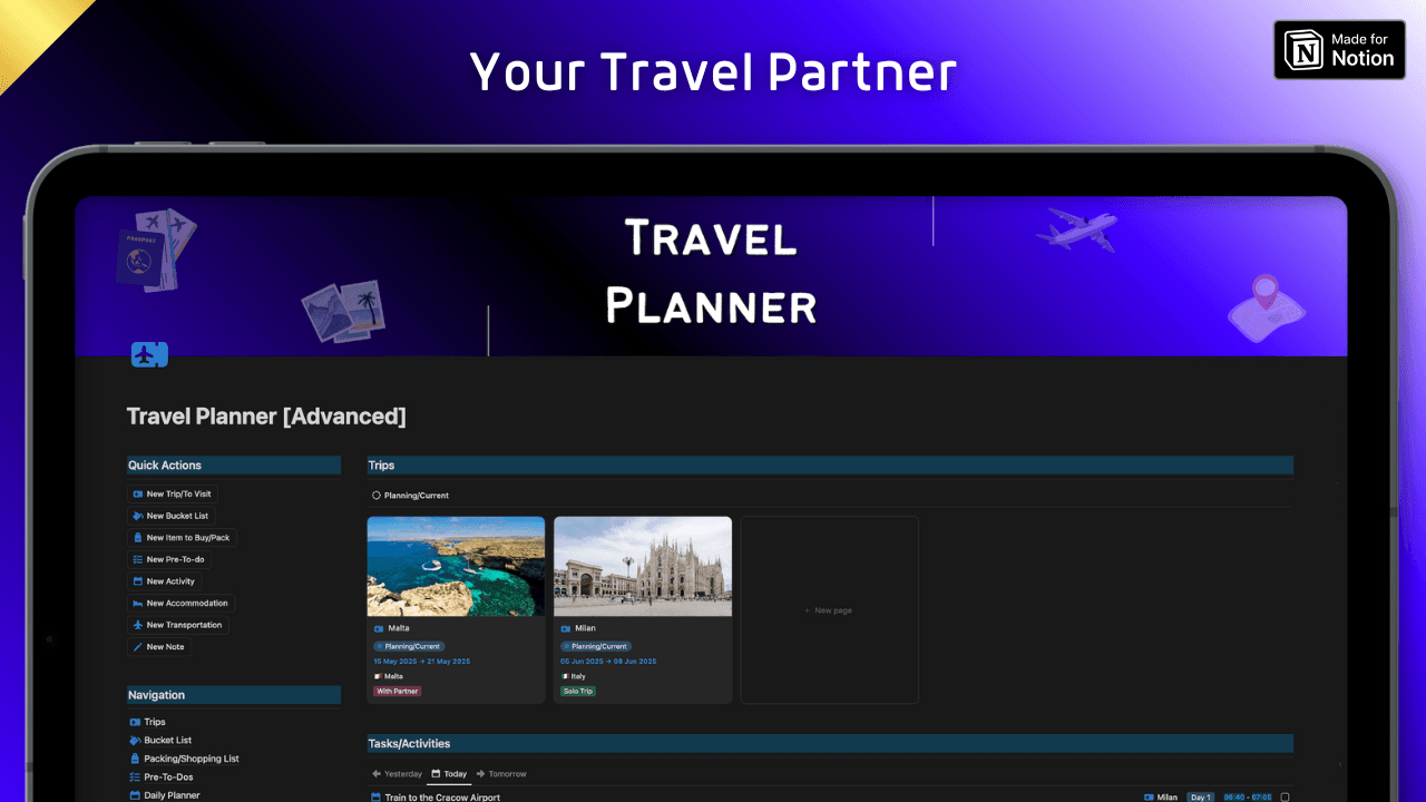 Travel Planner screenshot 1