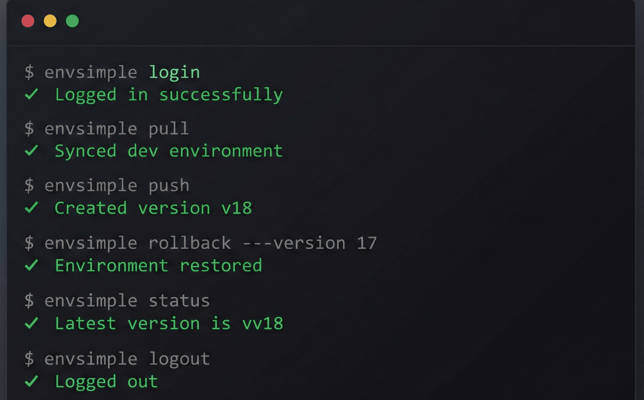 EnvSimple screenshot 1