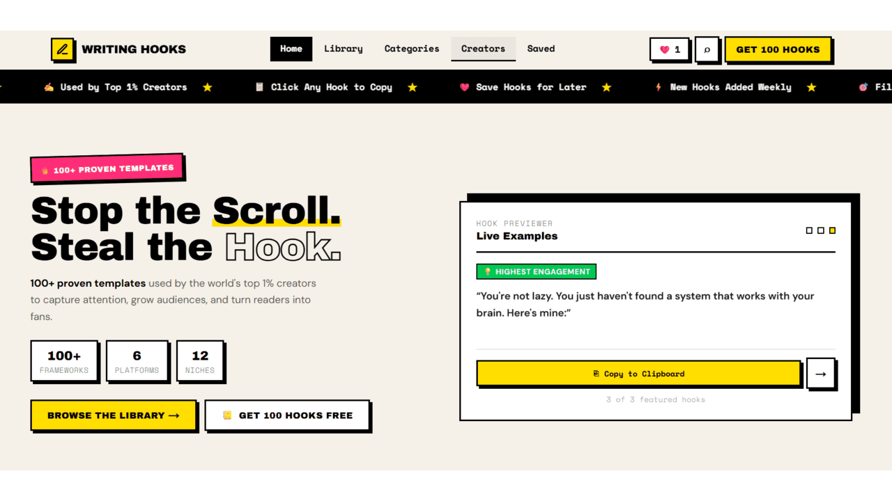 Writing Hooks screenshot 1
